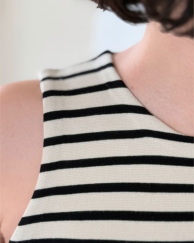 針織條紋背心洋裝5