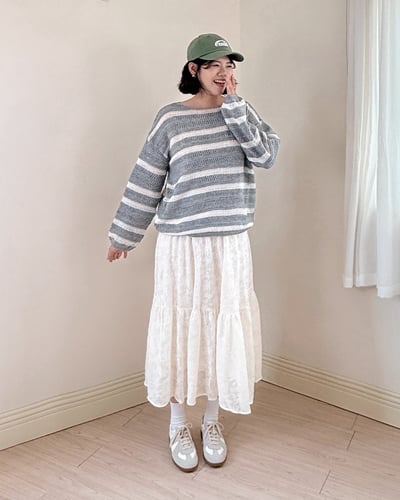 韓國條紋針織上衣3