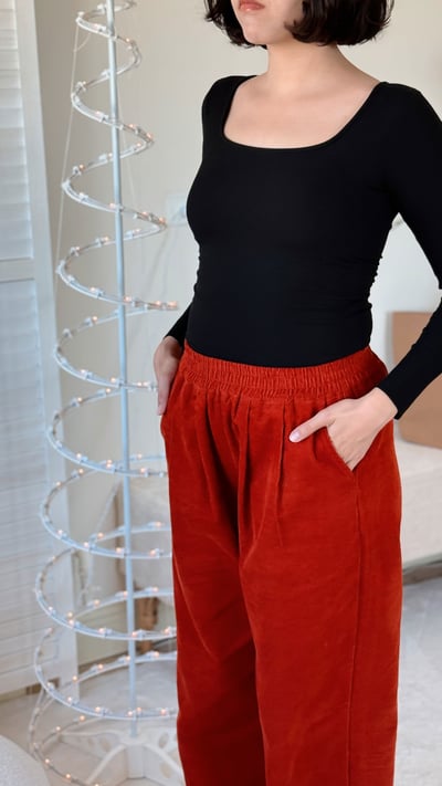 witharch燈心絨萬能長褲8