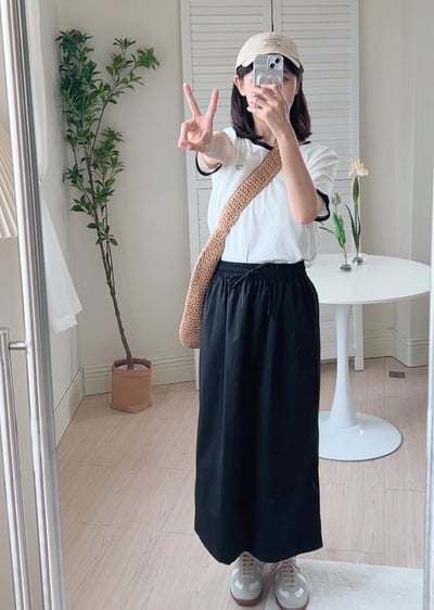 極簡抗皺工裝裙9