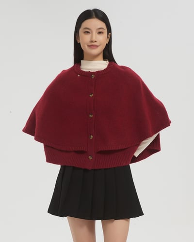 witharch雲朵披風-紅2