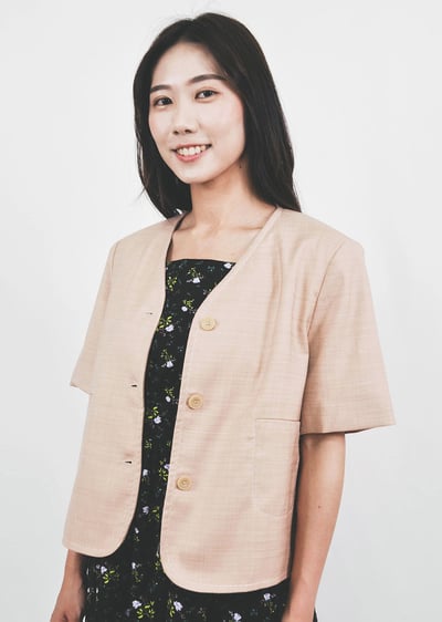 縫線細節短袖外套1