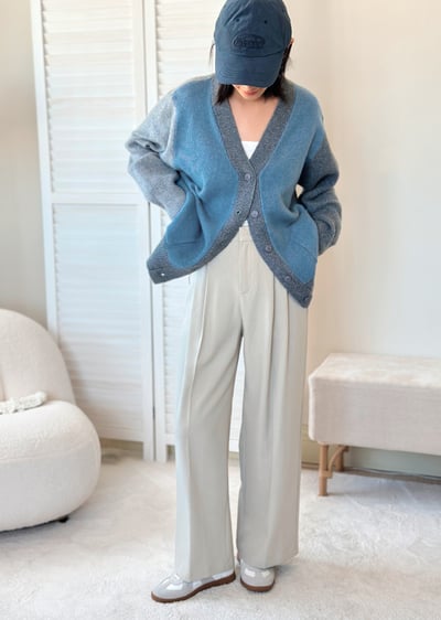 簡約雙摺西裝褲1