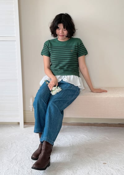 純棉條紋針織衫5