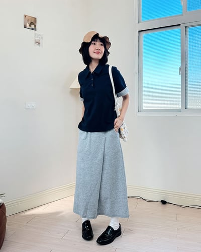 不規則剪裁鬆緊裙5