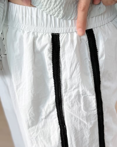 薄荷色薄款休閒長褲-杏4