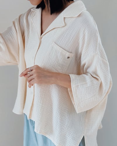 witharch-法式古巴襯衫-杏2