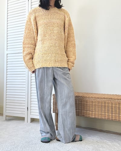 雪綿鬆軟毛衣-黃3