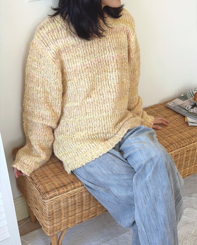 雪綿鬆軟毛衣-黃2