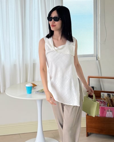 設計款不規則剪裁上衣6