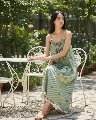 南法刺繡花朵洋裝2