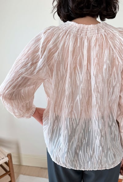 波西米亞流蘇渡假襯衫-粉4