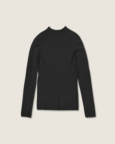 3D小立領上衣-黑1