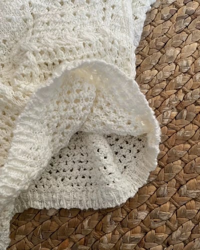 香頌圓領排釦針織衫-杏2