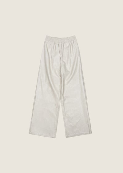 鞣紋皮革鬆緊萬能褲1