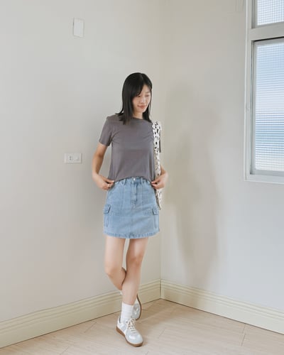 高質感口袋牛仔裙4