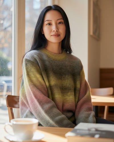 復古色調暈染毛衣2