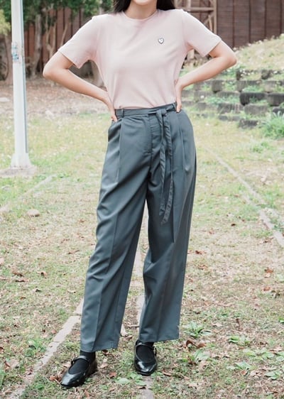 韓國綁帶西裝褲2