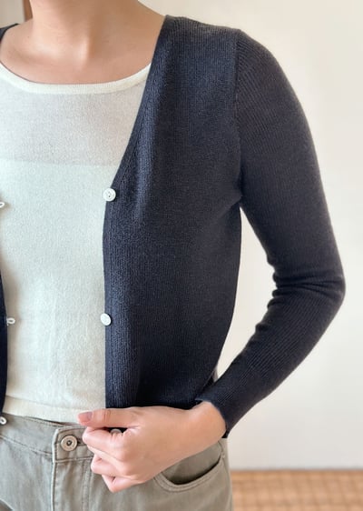 韓國假兩件針織衫4