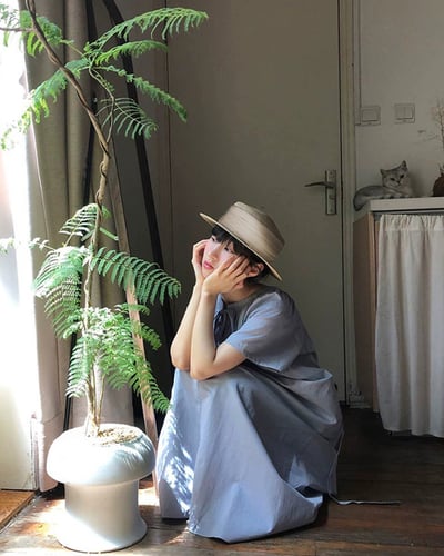 精緻紙草平頂帽3