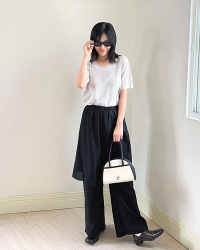 U領透膚羅紋針織衫-灰3