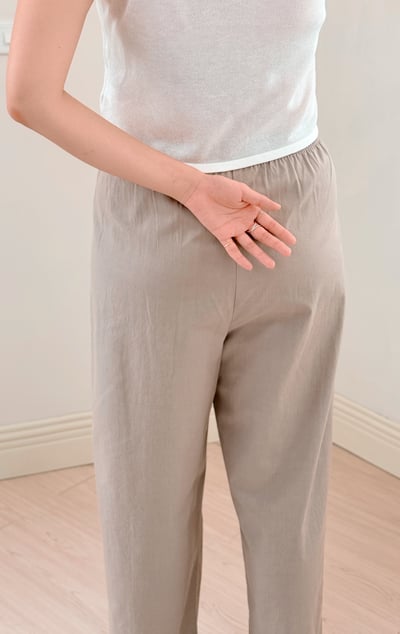 絲棉休閒抽繩褲7