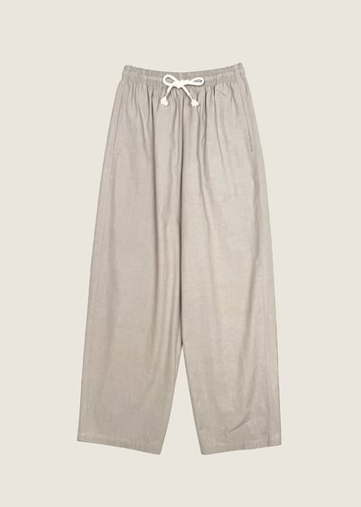 絲棉休閒抽繩褲1