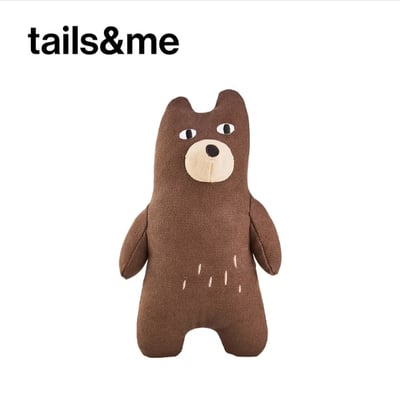 tails&me 尾巴與我-尾巴毛夥伴 寵物發聲玩具—黑熊1