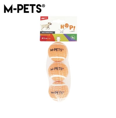 M-PETS犬用網球玩具 3入 -橘色1