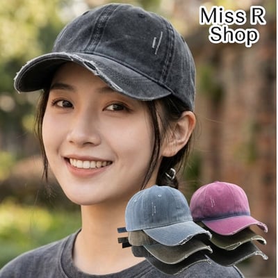 美式復古 雪花 水洗磨邊 棒球帽 韓系街頭 顯臉小 軟頂鴨舌帽 做舊破洞 遮陽帽 帥氣 百搭 n600361