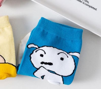 小狗卡通襪子 可愛日系棉質船襪  873