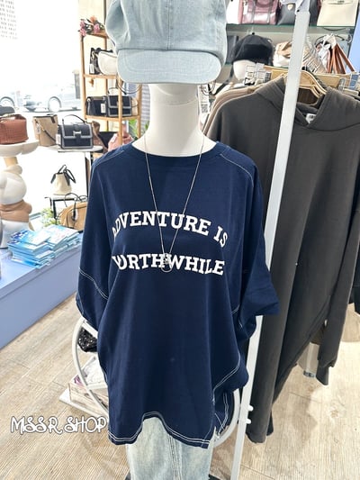 簡約線條感寬版T 7123