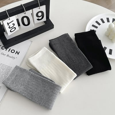 小腿襪長筒堆堆襪 豎條紋高筒襪   n1113