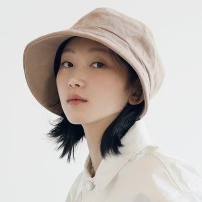 韓系文青素色漁夫帽 大帽簷遮陽帽 防曬顯小臉 百搭棉麻感 女生盆帽 n2650171