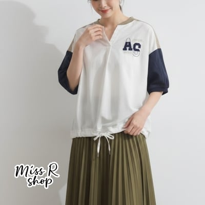 日本進口 細條紋上衣 寬鬆版 文青風 短袖T 女裝 日系慵懶風 居家休閒 百搭上衣 n601026