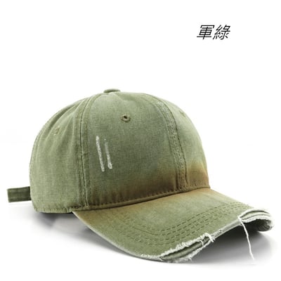 日系復古棒球帽 水洗做舊磨破漸變 帽子戶外 防曬遮陽鴨舌帽 百搭街頭潮流 n600367