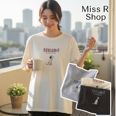 春夏可愛斑點狗 短袖T恤 韓系日系 純棉透氣 寬鬆顯瘦 正韓感 萌系插畫 ins百搭 n600041