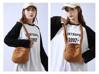 原宿風ins少女 水洗帆布包 單肩斜挎貝殼包 5472