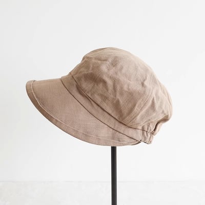 韓系文青素色漁夫帽 大帽簷遮陽帽 防曬顯小臉 百搭棉麻感 女生盆帽 n26501710