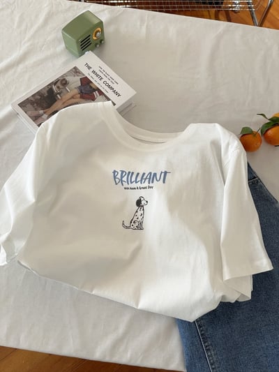 短袖T恤 女夏季寬鬆輕薄透氣 慵懶風減齡上衣 百搭 休閒 時尚 氣質 潮流 女裝 n600044