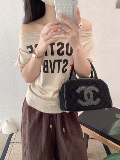 MISSRSHOP 韓系一字領露肩 字母印花 修身顯瘦上衣 百搭露肩上衣 女生短T n2650226
