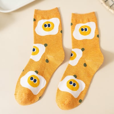 美食棉襪中筒襪 可愛個性創意韓版襪   954