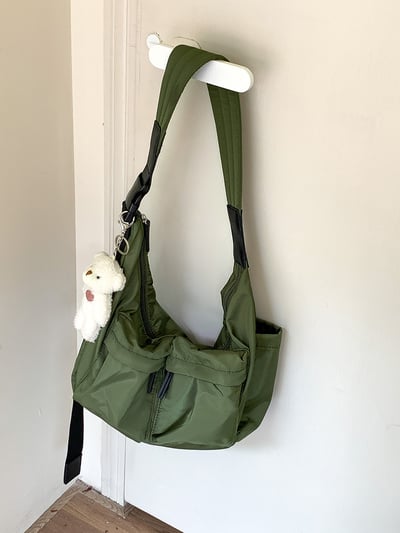 韓版休閒尼龍 大容量時尚斜挎包 百搭單肩包 6043