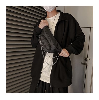 胸包/腰包 日系學生挎包 (黑色不帶鏈條)  5555