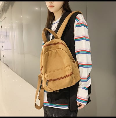 中性 ins 旅行水洗帆布 小背包 雙肩包 5462