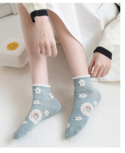 荷葉邊襪  短襪淺口春夏季ins潮 夏天船襪  452