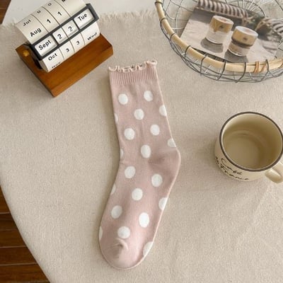卷邊大波點日系堆堆襪 135