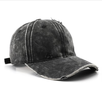 日系復古 破洞做舊 純色 鴨舌帽 棒球帽 戶外 出行 防曬 遮陽帽 百搭 潮流 n6003711