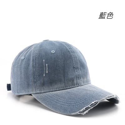 日系復古棒球帽 水洗做舊磨破漸變 帽子戶外 防曬遮陽鴨舌帽 百搭街頭潮流 n600364
