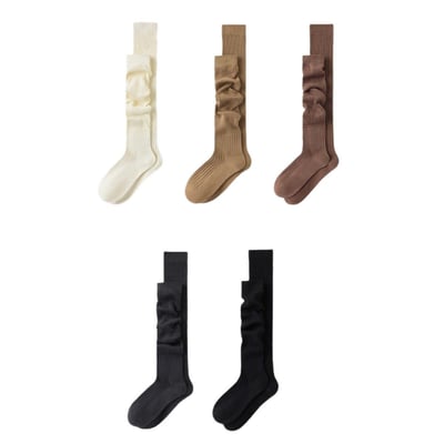 小腿襪堆堆襪 長筒襪純棉薄款防下滑襪    n1283